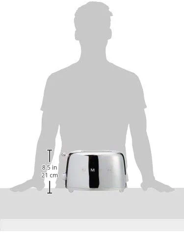 Smeg 2 Slice Toaster with 6 Presets and Defrost Function and Removable — image 1