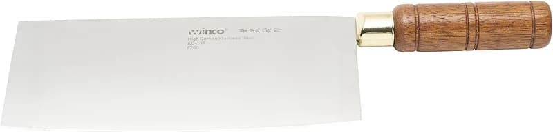 Winco Blade Chinese Cleaver w/ wooden handle – blade 8”x3 ½” overall — image 4