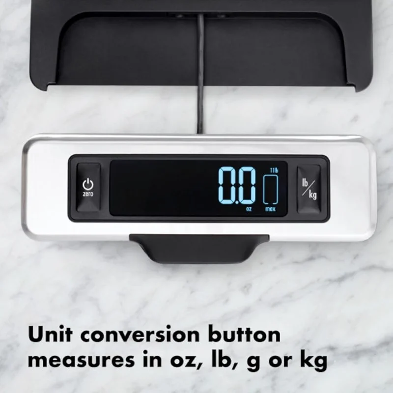 OXO Good Grips 11-Pound Stainless Steel Kitchen Scale with Pull-Out — image 5