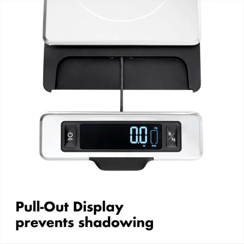 OXO Good Grips 11-Pound Stainless Steel Kitchen Scale with Pull-Out — image 4