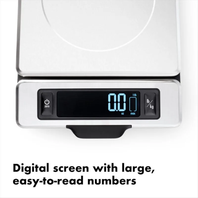OXO Good Grips 11-Pound Stainless Steel Kitchen Scale with Pull-Out — image 3