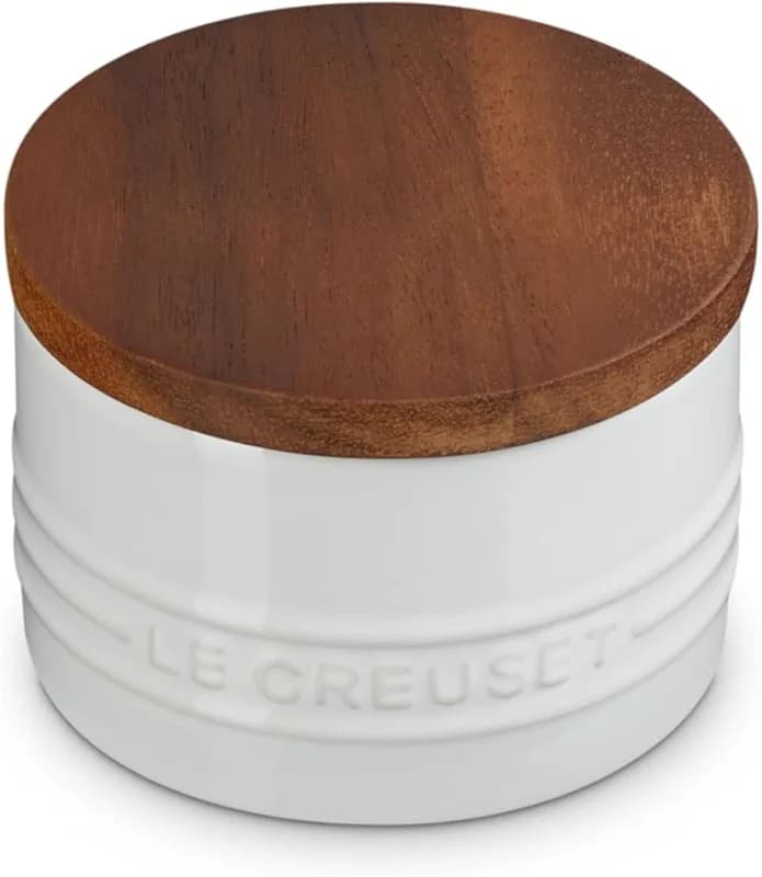 Le Creuset Signature Salt Cellar and Storage Canister with Wood Lid — image 2