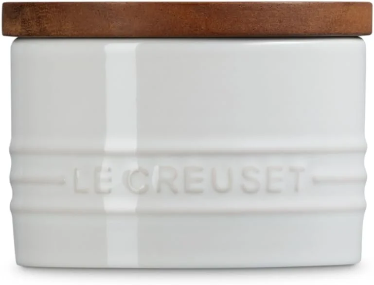 Le Creuset Signature Salt Cellar and Storage Canister with Wood Lid — image 1