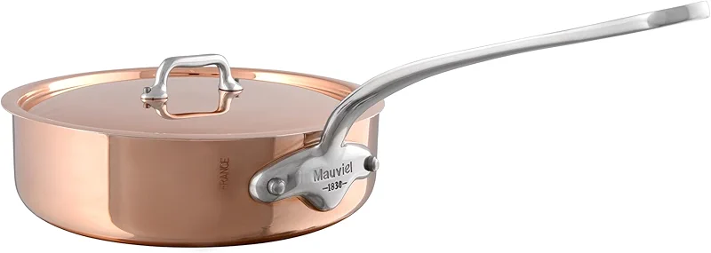 Mauviel M'3 S Copper Saute Pan With Lid