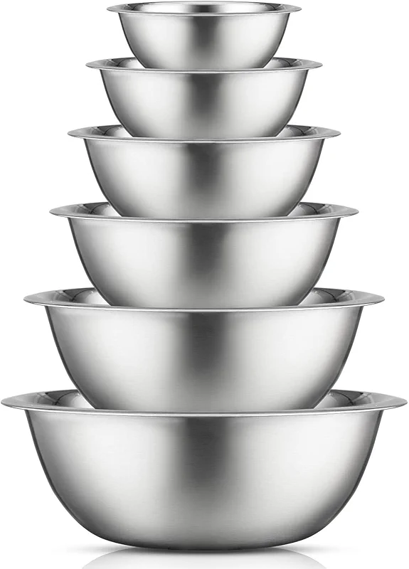JoyJolt Stainless Steel Mixing Bowl Set - 6 Piece Nesting Bowls — image 2