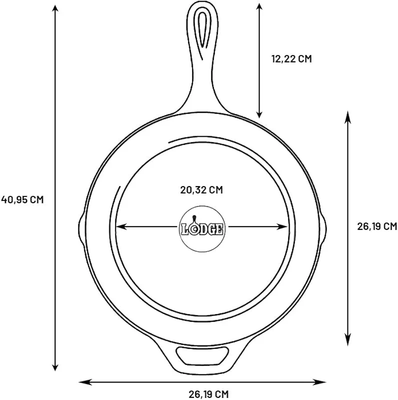 Lodge Seasoned Cast Iron Skillet 10.25 Inches - PFAS-Free