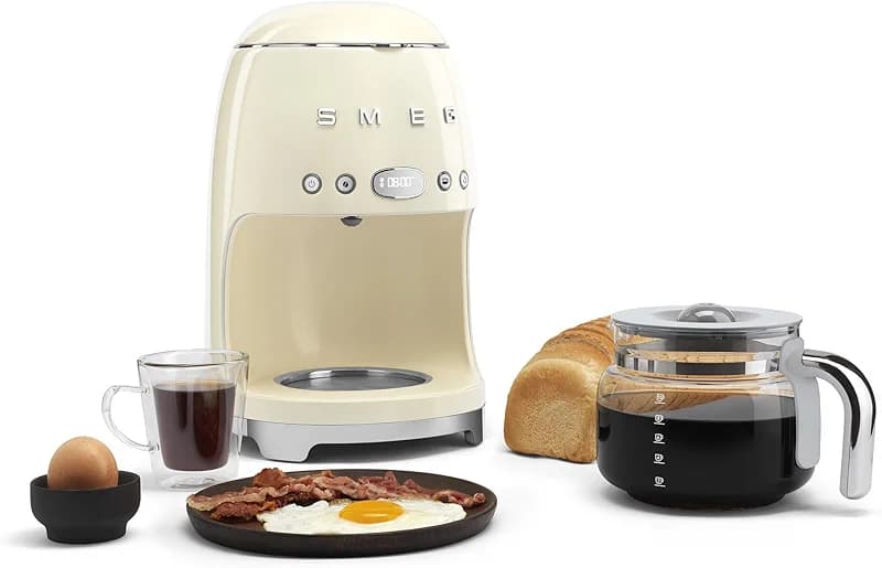 Smeg 50's Retro Style Aesthetic Drip Coffee Machine with 10 Cup Glass: image 6