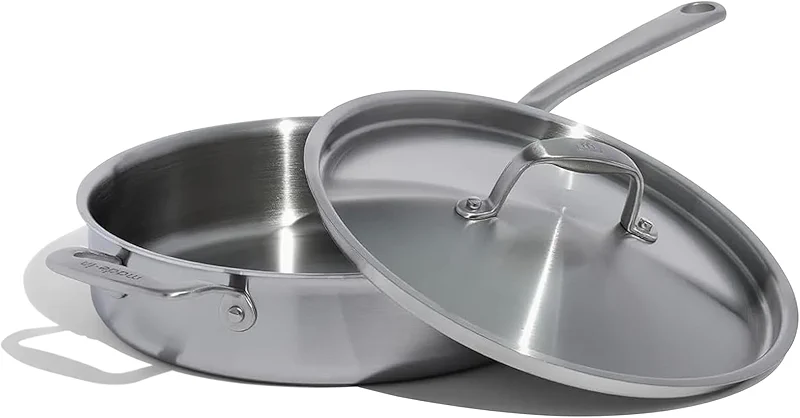 Made In Cookware | 3.5 Quart Stainless Steel Saute Pan | 5 Ply Stainless — image 5