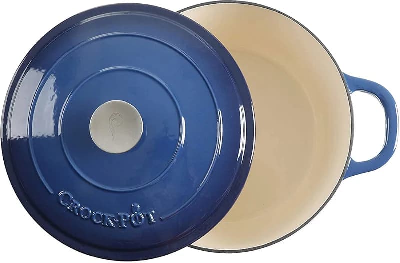 Crock-Pot Artisan 7-Quart Round Enameled Cast Iron Dutch Oven – Sapphire — image 4