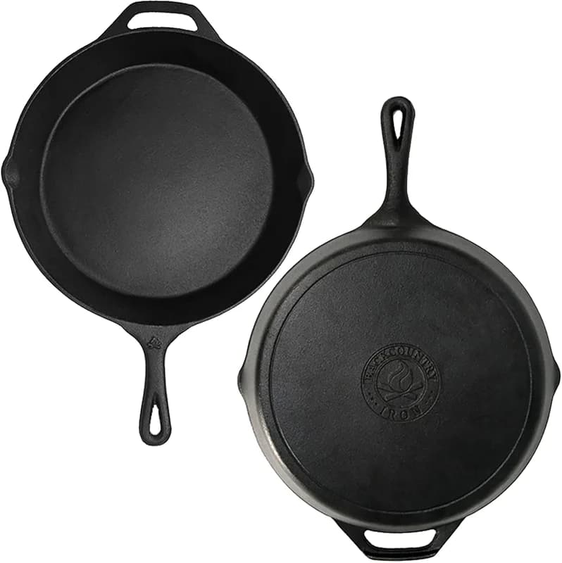 10-1/4 Inch Round Medium Pre-Seasoned Cast Iron Skillet — image 2