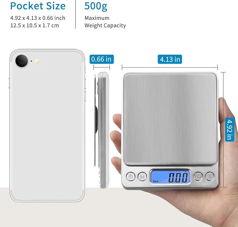 Digital Gram Scale 500g 0.01g Food Scale High Precision Kitchen Scale — image 3
