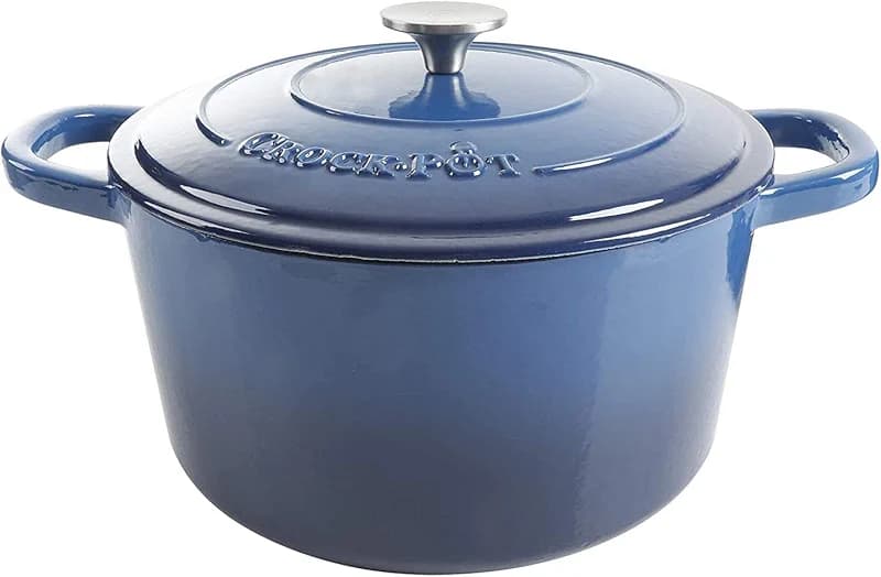 Crock-Pot Artisan 7-Quart Round Enameled Cast Iron Dutch Oven – Sapphire — image 3