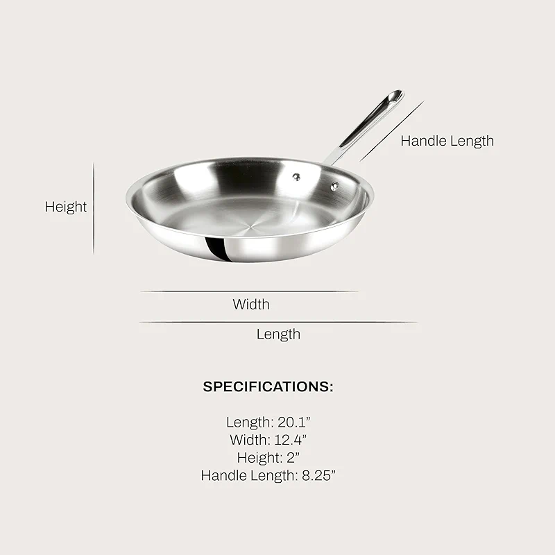 All-Clad D3® Stainless Steel 12 inch Frying Pan- Made in the USA- The