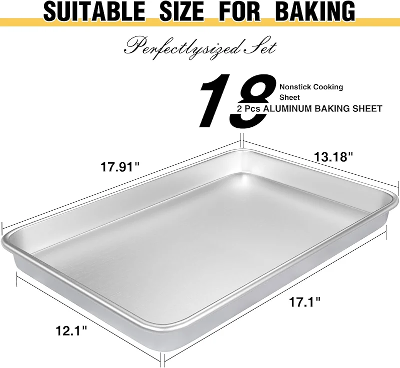 Commercial Quality Baking Sheet Pan Set