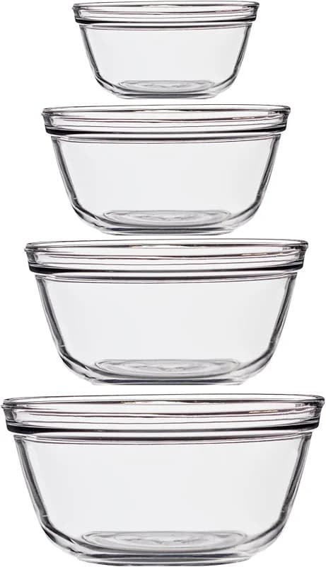 Anchor Hocking 4 Piece Glass Mixing Bowls Set – Durable — image 5