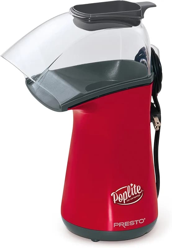 Presto 04863 Poplite Hot Air Popcorn Popper - Built-In Measuring Cup + — image 1