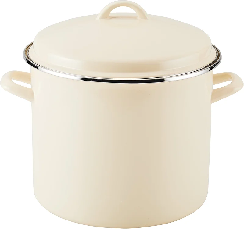 Rachael Ray Enamel on Steel Stockpot with Lid — image 1