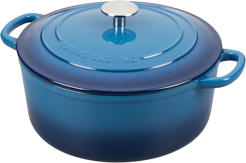 EDGING CASTING Enameled Cast Iron Dutch Oven Pot with Lid — image 7