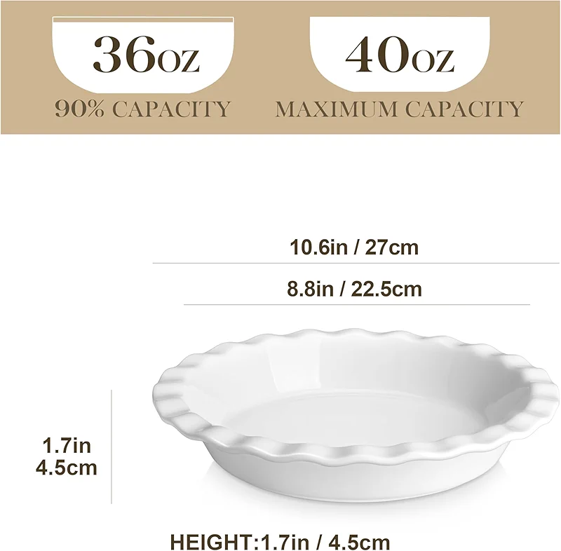 MALACASA Ceramic Pie Pan — image 1