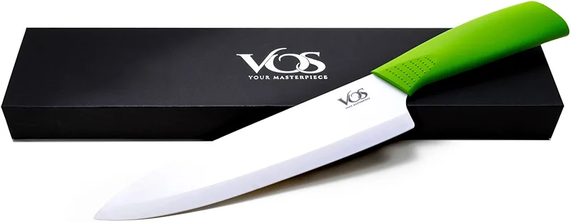 Vos Ceramic Chef Knife 8 Inch with Protective Cover – Zirconia Ceramic — image 8