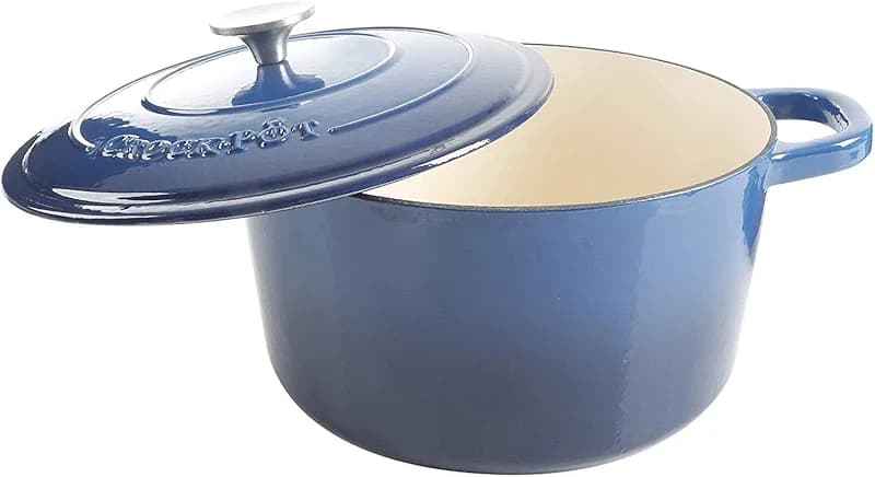 Crock-Pot Artisan 7-Quart Round Enameled Cast Iron Dutch Oven – Sapphire — image 2