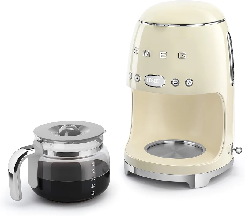 Smeg 50's Retro Style Aesthetic Drip Coffee Machine with 10 Cup Glass: image 2