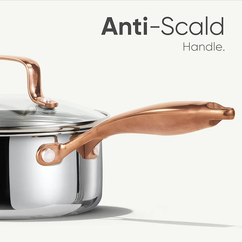 CAROTE 2Qt Stainless Steel Saucepan Set — image 3