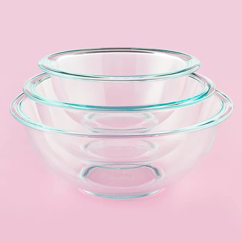 Pyrex Essentials (3-Piece) Glass Mixing Bowls Set For Prepping — image 7