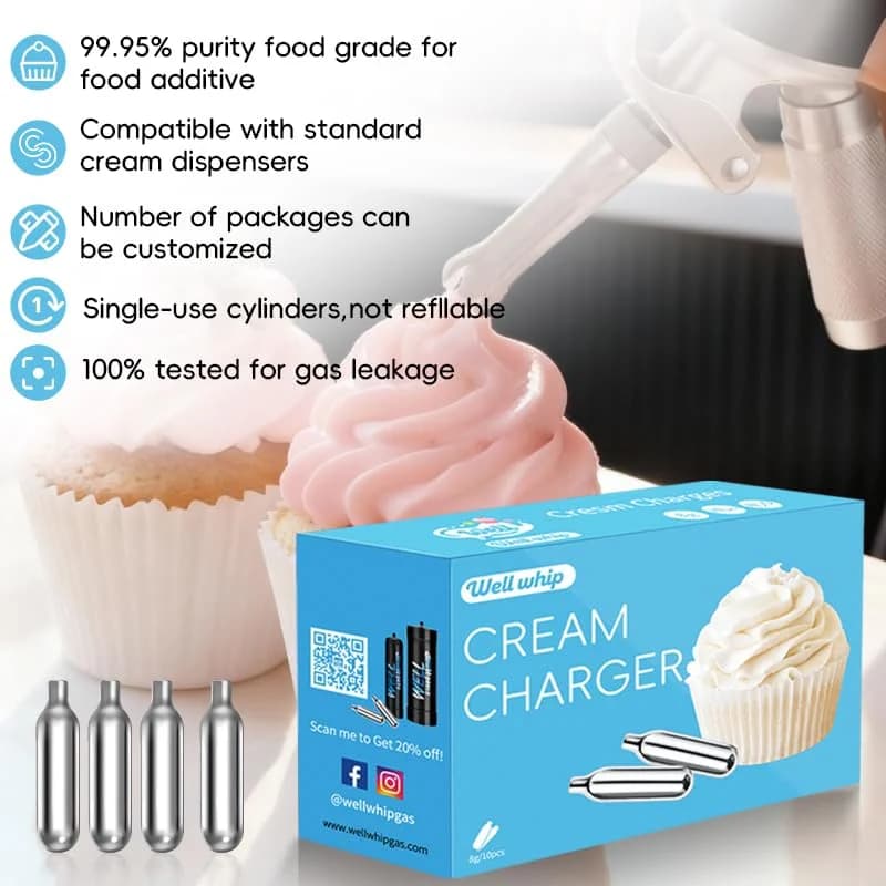Wellwhip 8g N2O Whipped Cream Chargers — image 3