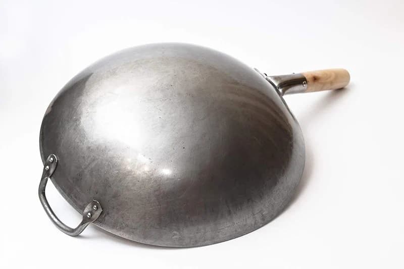 Craft Wok Traditional Hand Hammered Chinese Carbon Steel Wok with Wooden — image 2