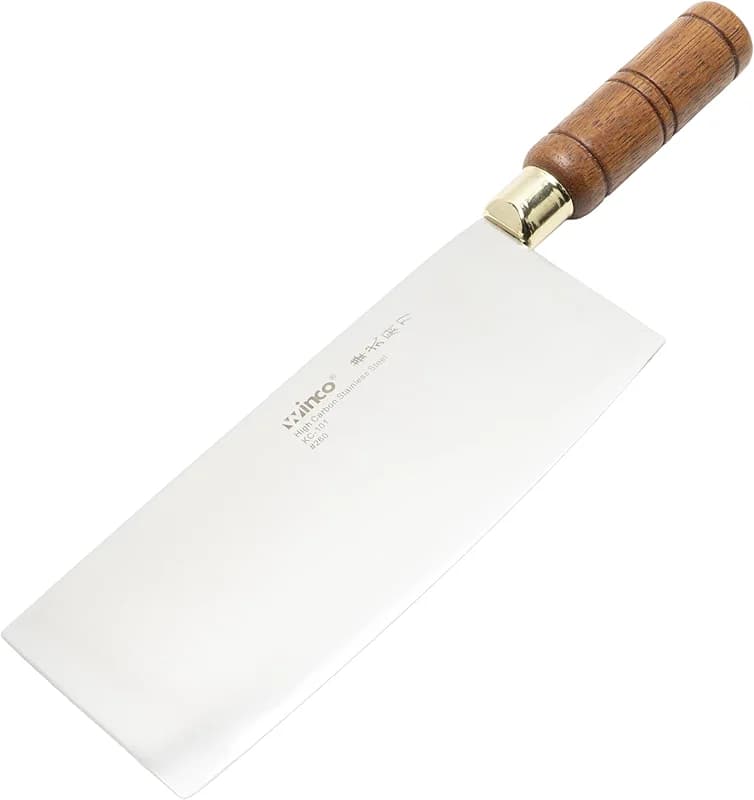 Winco Blade Chinese Cleaver w/ wooden handle – blade 8”x3 ½” overall
