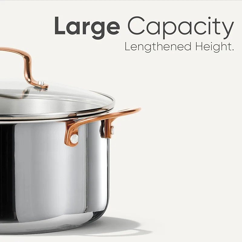 CAROTE 8 Qt Tri-Ply Stainless Steel Stockpot — image 4