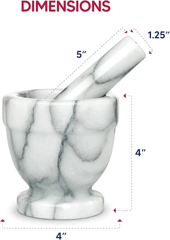 HIC Kitchen Tall Mortar and Pestle Set — image 1