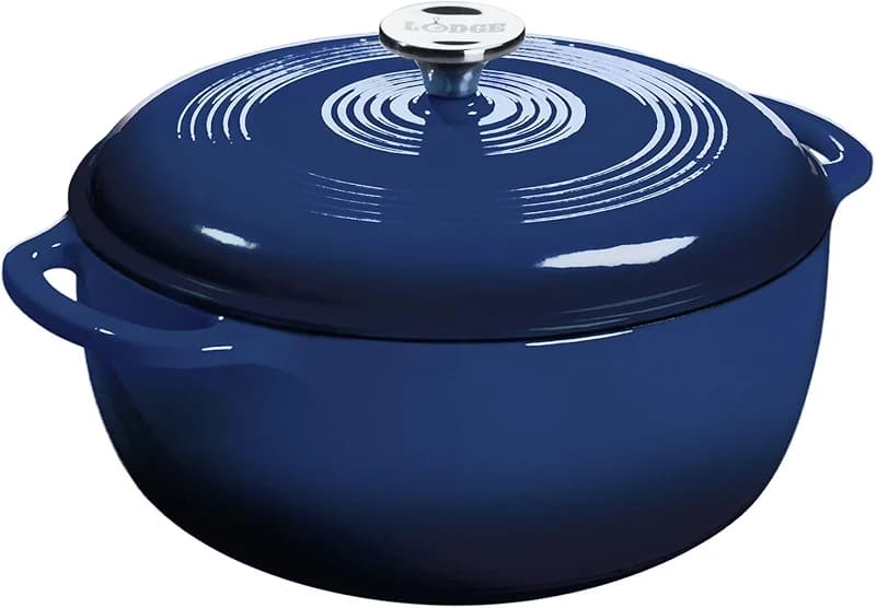 Lodge Essential Enamel Cast Iron Dutch Oven 6 Quarts - Perfect for Bread — image 8