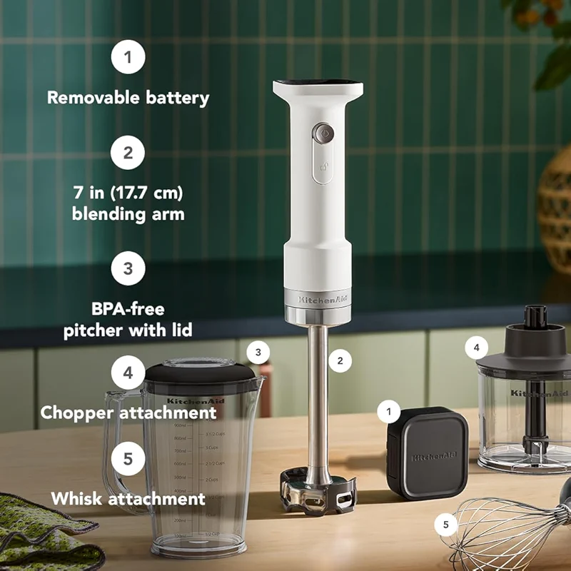 KitchenAid Go Cordless Hand Blender with Accessories - Battery Included — image 6
