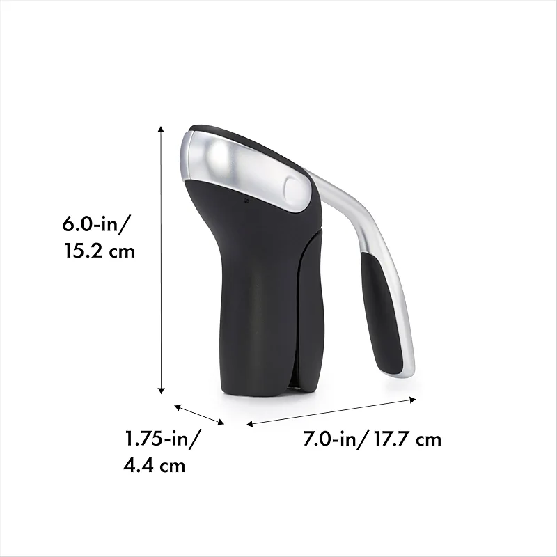 OXO Steel Vertical Lever Corkscrew with Removable Foil Cutter