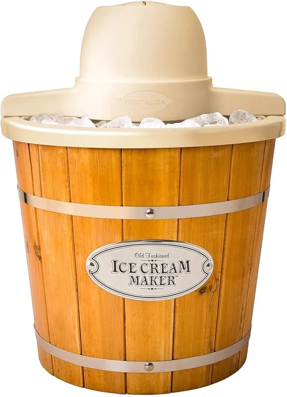Nostalgia Electric Ice Cream Maker With 4 Qt Capacity- Old Fashioned Ice — image 1