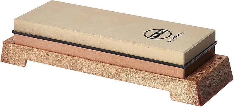 KING KW65 1000/6000 Grit Combination Whetstone with Plastic Base — image 5