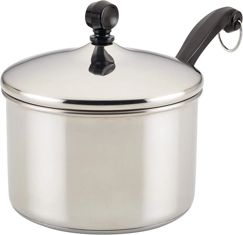 Farberware Classic Stainless Steel 2-Quart Mirror Satin Covered Saucepan