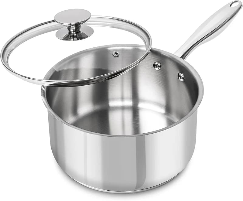 MICHELANGELO 3 Quart Saucepan with Lid — image 1