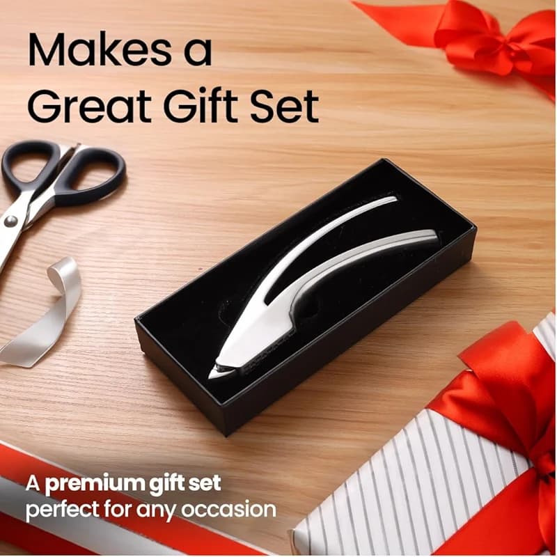 No Peeling Required Garlic Press Stainless Steel with Detachable Handle — image 3