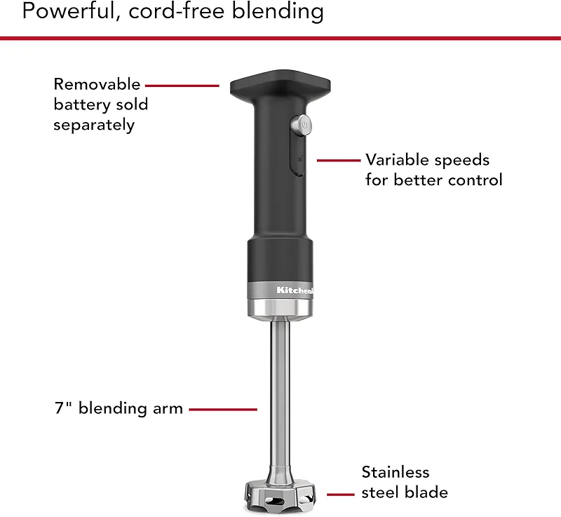KitchenAid Go Cordless Hand Blender - battery included