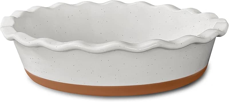 MORA Ceramic Pie Pan for Baking - 9 inch - Deep and Fluted Pie Dish for — image 1