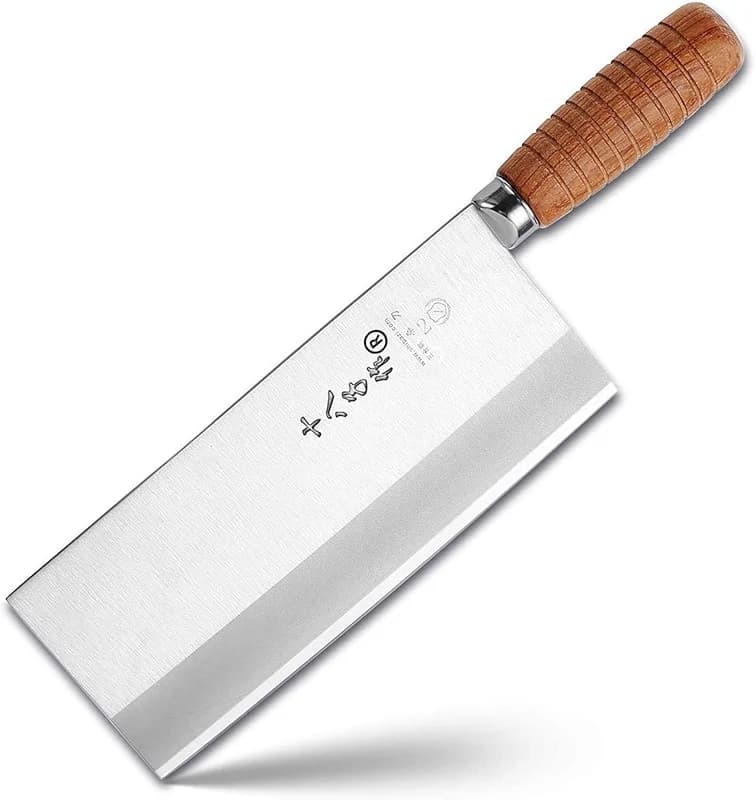 SHI BA ZI ZUO 8-inch Professional Cleaver - Stainless Steel Meat &