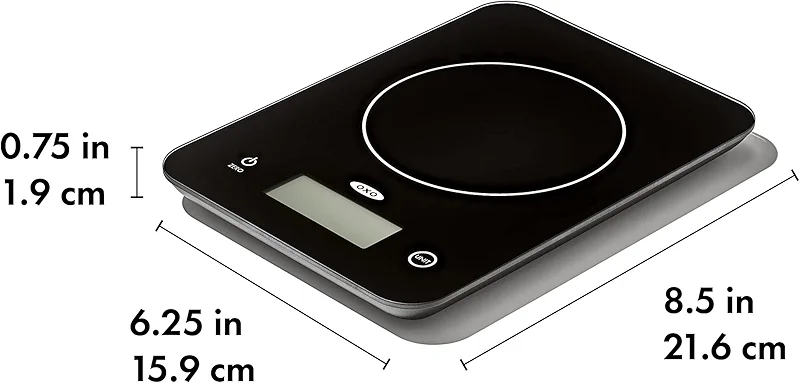 OXO Good Grips 11lb/5kg Everyday Glass Food Scale — image 6