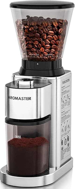 Aromaster Burr Coffee Grinder with 48 Gind Settings — image 1