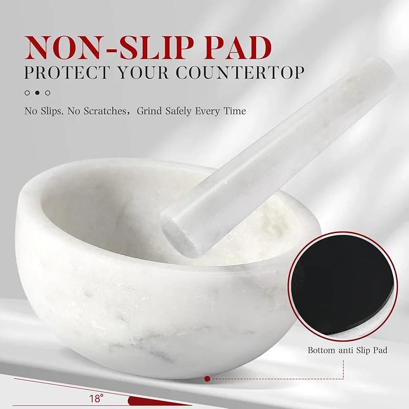 Koville Marble Mortar and Pestle Set — image 3