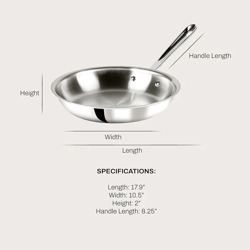 All-Clad D3® Stainless Steel 10 inch Frying Pan- Made in the USA- The