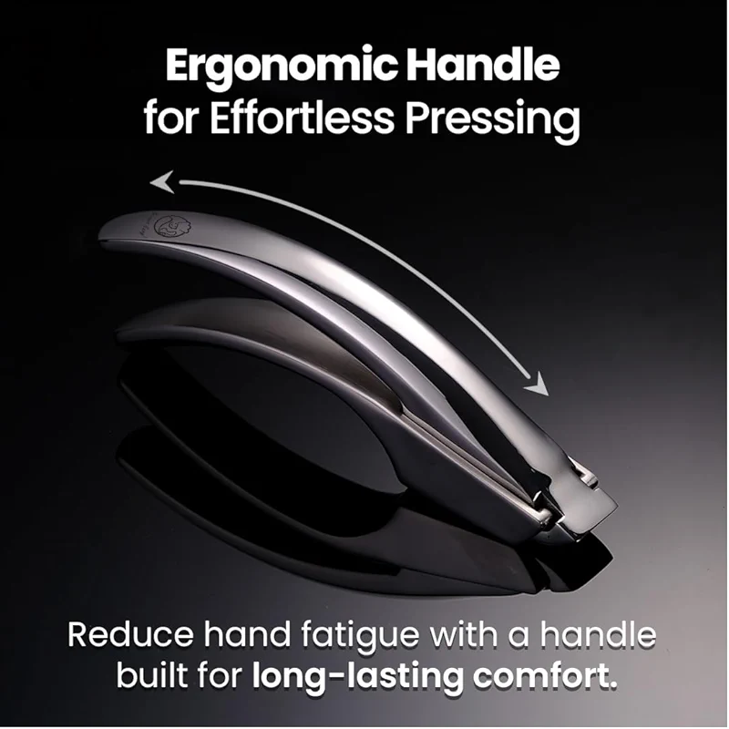 No Peeling Required Garlic Press Stainless Steel with Detachable Handle — image 7
