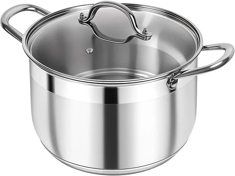 Kirecoo Stainless Steel Stock Pot - 12 Quart Heavy Duty Stock Cooking Pot — image 1
